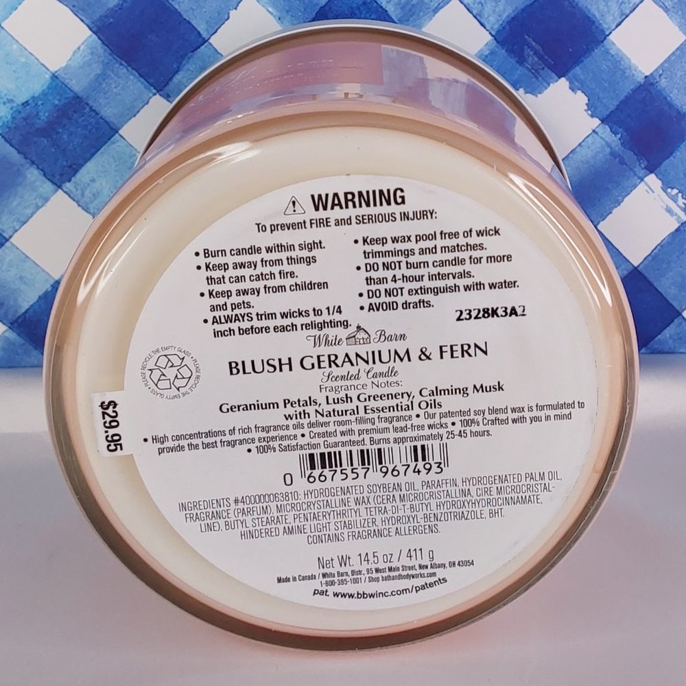 BATH & BODY WORKS 'SCENT YOUR INTENTIONS' 'BLUSH GERANIUM & FERN' IRIDESCENT - Picture 6 of 12